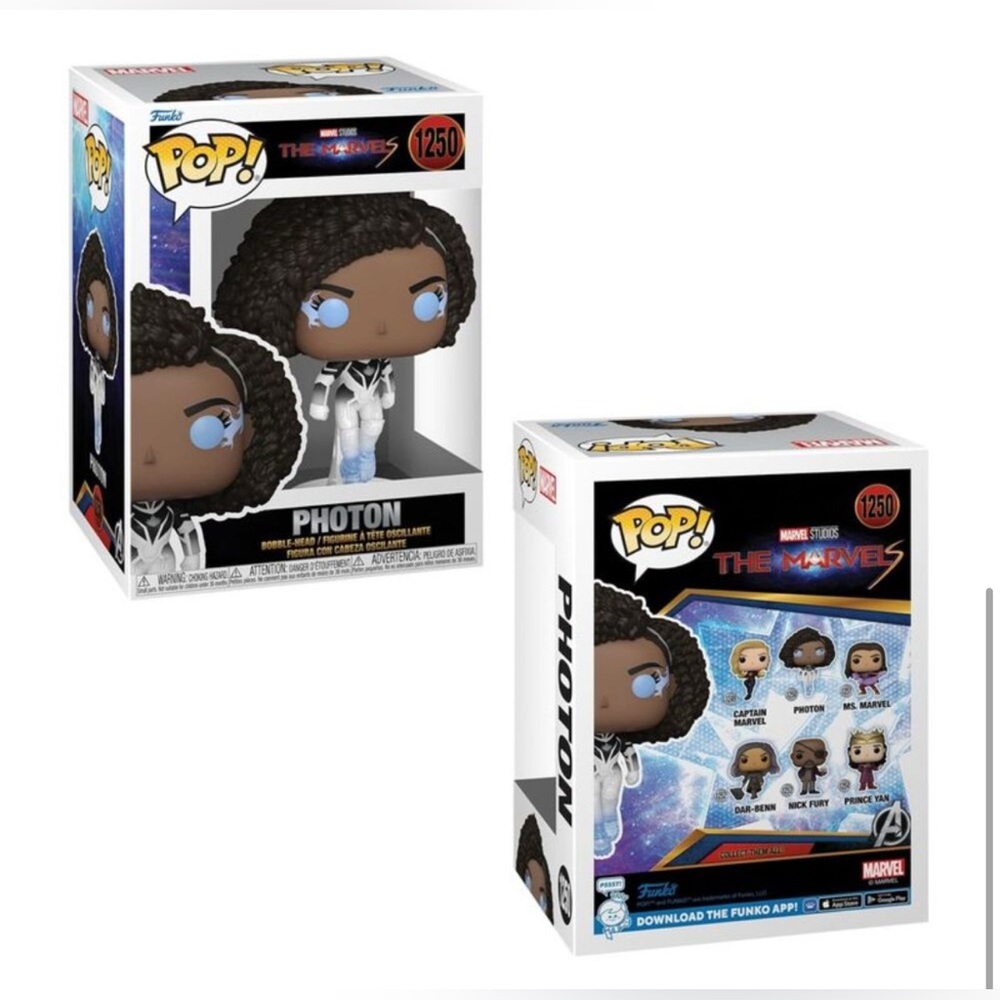 Funko Pop! Movies: The Marvels - Photon Vinyl Figure # 1250 New in Box - Picture 4 of 10